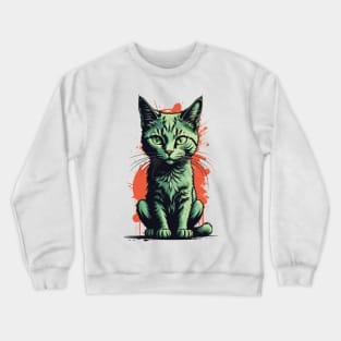 Cute Cat Zombie Crewneck Sweatshirt